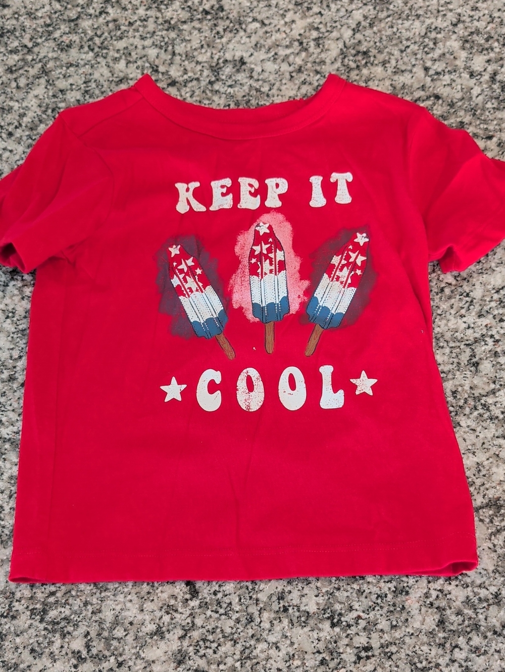 Kids Red 'Keep It Cool' Graphic Tee by